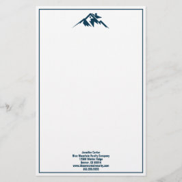Blue Mountain Real Estate Company Custom Realtor Briefpapier