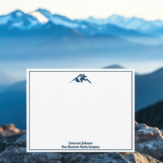 Blue Mountain Real Estate Company Custom Realtor Notitiekaartje