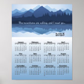 Blue Mountain Reflections 2025 Kalender Poster (Voorkant)
