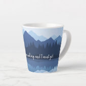 Blue Mountain Reflections Design Latte Cup Mok (Rechterhoek)