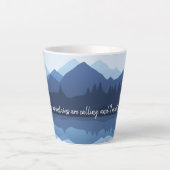 Blue Mountain Reflections Design Latte Cup Mok (Voorkant)