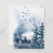 Blue Mountain Rustieke Bruiloft Menu Kaart (Achterkant)