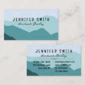 Blue Mountain Simple Modern Elegant Visitekaartje (Voorkant / Achterkant)