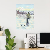 Blue Mountain Ski Resort Canada Reisposter Poster (Thuiskantoor)