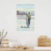 Blue Mountain Ski Resort Canada Reisposter Poster (Keuken)
