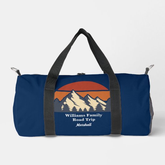 Blue Mountain Sunset Gepersonaliseerde Wandelen Plunjezak (Voorkant)