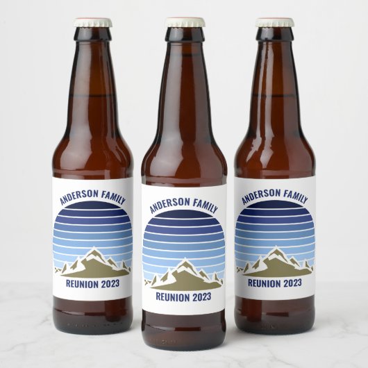 Blue Mountain Sunset  partij Bier Etiket (Flessen)