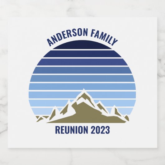 Blue Mountain Sunset partij Bier Etiket (Enkel label)