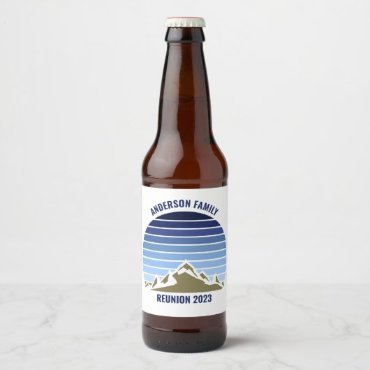 Blue Mountain Sunset  partij Bier Etiket (Voorkant)