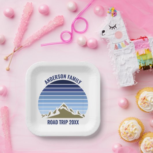 Blue Mountain Sunset  partij Papieren Bordje (Feest)