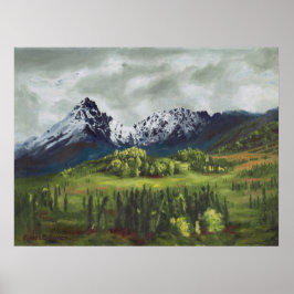 Blue Mountain van het Verre Noorden Poster