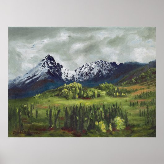 Blue Mountain van het Verre Noorden Poster (Voorkant)