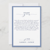 Blue Mountain Waterverf bruiloft Bedankkaart (Achterkant)