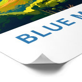 Blue Mountains Australië Reisprint Poster (Hoek)
