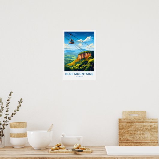 Blue Mountains Australië Reisprint Poster (Keuken)