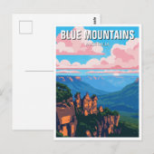 Blue Mountains Australië Reizen abstract Briefkaart (Voorkant / Achterkant)