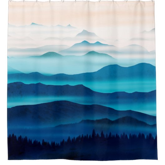 Blue Mountains Douchegordijn (Voorkant)