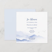 Blue Mountains genderneutraal verjaardagsuitnodigi Kaart (Voorkant / Achterkant)