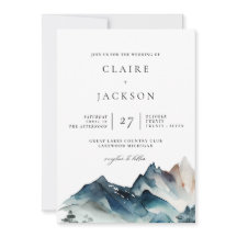 Blue Mountains Modern Wedding Invitation