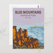 Blue Mountains National Park Australia  Briefkaart (Voorkant / Achterkant)