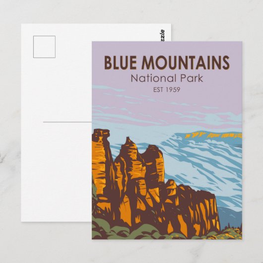 Blue Mountains National Park Australia  Briefkaart (Voorkant / Achterkant)