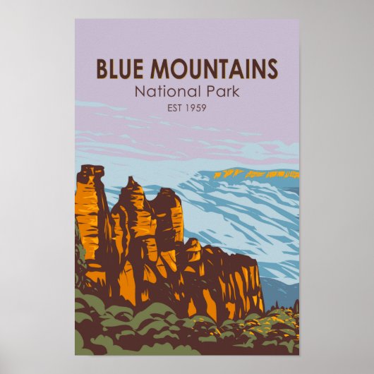 Blue Mountains National Park Australia  Poster (Voorkant)