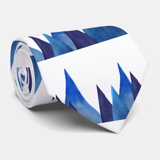 Blue Mountains Pattern Stropdas (Opgerold)