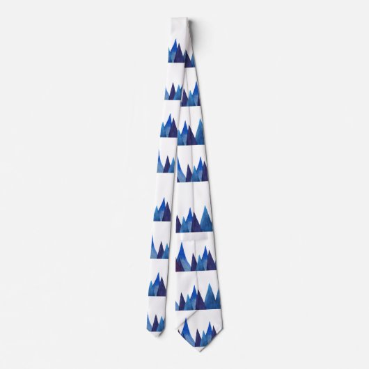 Blue Mountains Pattern Stropdas (Achterkant)