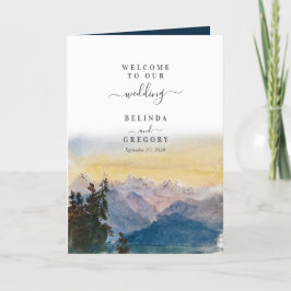 Blue Mountains Pine Wedding Order of Service Programma