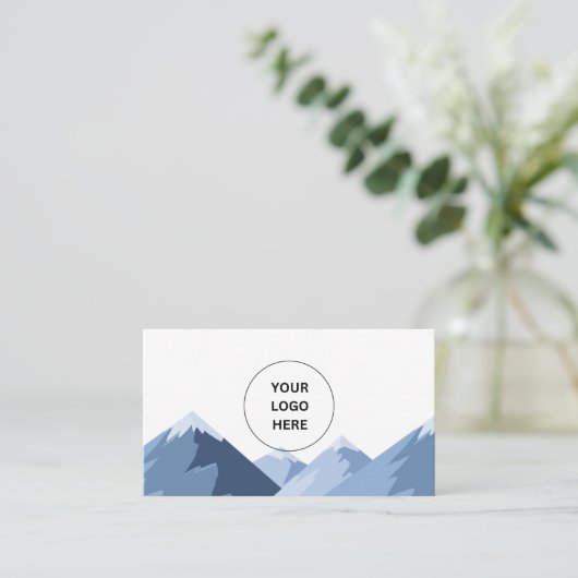 Blue Mountains Simple Modern Visitekaartje (Staand voorkant)