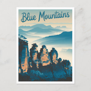 Blue Mountains Vintage van Australië Briefkaart