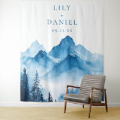 Blue Mountains Wedding Photo Booth Achtergrond Wandkleed (In situ)