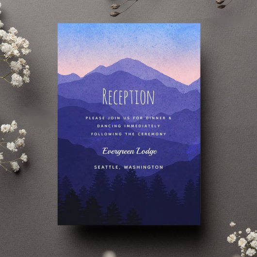 Blue Mountains Wedding Reception Informatiekaartje