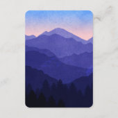 Blue Mountains Wedding Reception Informatiekaartje (Achterkant)