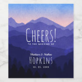 Blue Mountains Wedding Wijn Etiket (Enkel label)