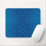 Blue mouse pad with white polka dots on a light muismat<br><div class="desc">Blue mouse pad with white polka dots on a light wood background. The top image shows the pad alone; the bottom includes a white mouse beside it. Vibrant and modern design.</div>