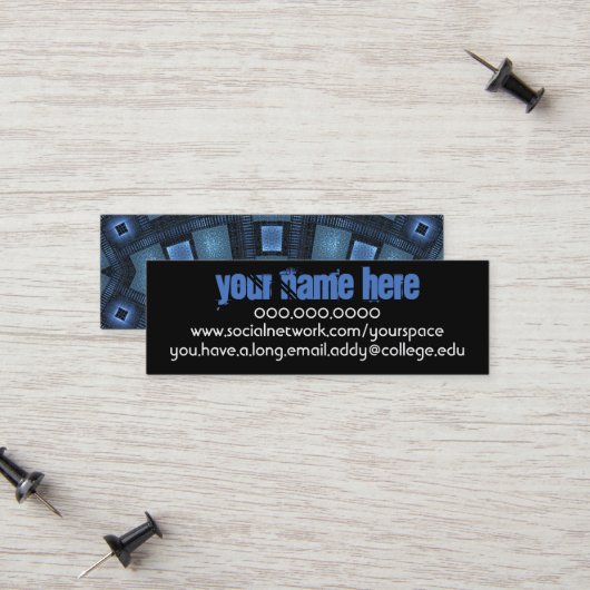 Blue Moves Persoonlijke Contact Kaarten Contactkaartje (Voorkant / Achterkant in situ)