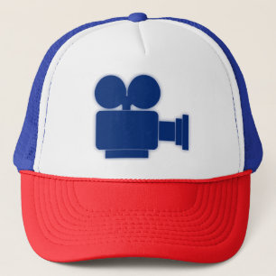 BLUE MOVIE CAMERA Trucker Hat Trucker Pet