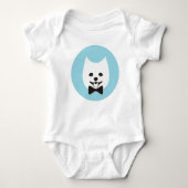 Blue Mr.Q baby Romper (Voorkant)