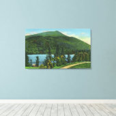 Blue Mt Lake Uitzicht of the Mountain Canvas Afdruk (Insitu (Houten vloer))