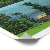 Blue Mt Lake Uitzicht of the Mountain Poster (Hoek)