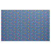 Blue Multicolor 80s Memphis Pattern Stof (Fat Quarter)