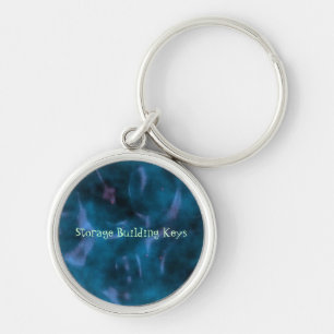 Blue Multicolor Swirl Sleutelhanger