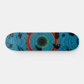 Blue Multicolor Vinyl Disk Textern Pattern Persoonlijk Skateboard (Horizontaal)