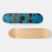 Blue Multicolor Vinyl Disk Textern Pattern Persoonlijk Skateboard (Horizontaal)