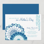 Blue Mum's Day 5x7 Uitnodigingen (Voorkant / Achterkant)