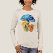 Blue Mushrooms  Tri-Blend Shirt (Voorkant)