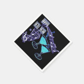 Blue Music en Cocktails Happy New Year Napkins Servet (Hoek)