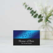 Blue Music Professional Recording Studio Visitekaartje (Staand voorkant)