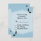 Blue Music Wedding RSVP (Voorkant / Achterkant)